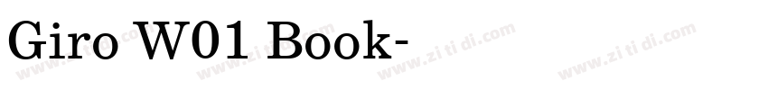 Giro W01 Book字体转换